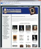 Trophy and Awards Shopping Cart Main Web Page