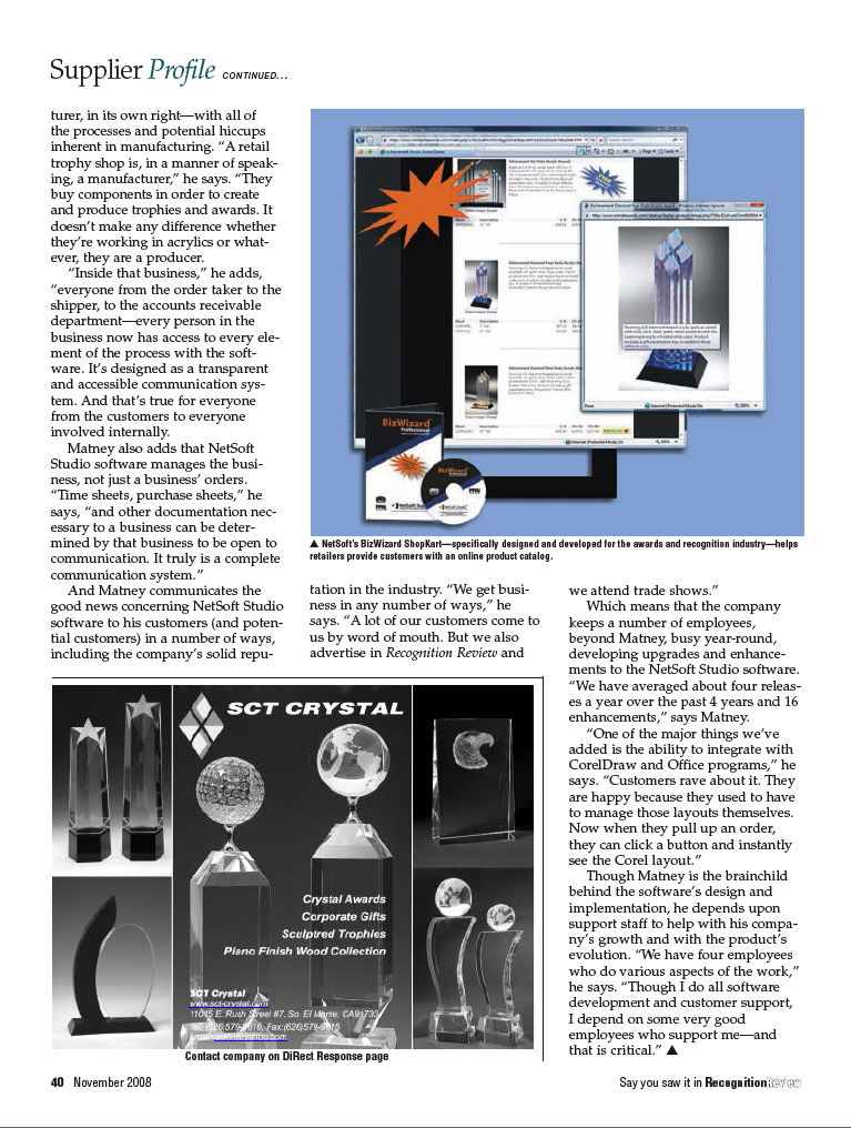 Recognition Review Article Page Three - Due to Copyrights, Text may not be duplicated for those with Disabilities and only authorization to use printed page as show in the magazine has been authorized by the Publisher.