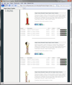 ShopKart Shopping Cart Product Listing Screenshot showing Trophy Products