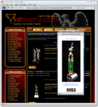 ShopKart Screen Shot of Shopping Cart showing 360 Degree Product View Flash Content on SD Trophy Web site